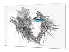 Worktop saver and Pastry Board – Cooktop saver; Series: Outside Series DD19 Graphic of a woman