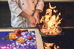 Induction Cooktop Cover – Glass Worktop saver: Fantasy and fairy-tale series DD18 Soap bubbles