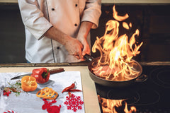 HUGE TEMPERED GLASS COOKTOP COVER - DD30 Christmas Series: Red reindeer