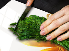 ENORMOUS Tempered GLASS Chopping Board - Flower series DD06A Sunflower 1