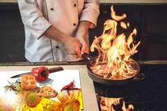 ENORMOUS Tempered GLASS Chopping Board - Flower series DD06A Sunflower 1