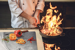 Gigantic Worktop saver and Pastry Board - Tempered GLASS Cutting Board Animals series DD01 Happy elephant