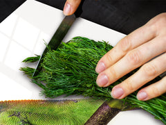 Gigantic Worktop saver and Pastry Board - Tempered GLASS Cutting Board Animals series DD01 Chameleon 1
