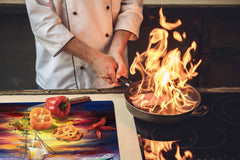 Impact & Shatter Resistant Worktop saver- Image Series DD05B Ship at sea