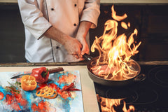 Induction Cooktop Cover – Glass Cutting Board- Flower series DD06B Poppies 6