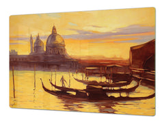GIGANTIC CUTTING BOARD and Cooktop Cover- Image Series DD05A An evening in Venice