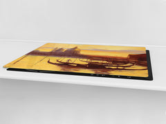 GIGANTIC CUTTING BOARD and Cooktop Cover- Image Series DD05A An evening in Venice