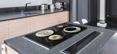 Worktop saver and Pastry Board – Glass Kitchen Board- Coffee series DD07 Types of coffee 1