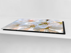 ENORMOUS Tempered GLASS Chopping Board - Flower series DD06A Cherry blossom 1