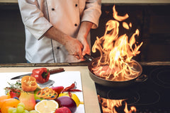 UNIQUE Tempered GLASS Kitchen Board Fruit and Vegetables series DD02 Summer Fruit