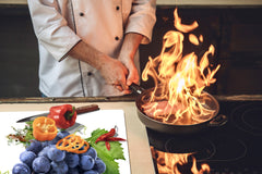 ÉNORME Planche à découper; Série de fruits et légumes DD02: Grain de raisin