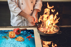 Gigantic KITCHEN BOARD & Induction Cooktop Cover - Water Series DD10 Water 1