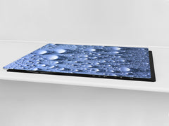 Gigantic KITCHEN BOARD & Induction Cooktop Cover - Water Series DD10 Water drops 1