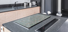 ENORMOUS Tempered GLASS Chopping Board - Induction Cooktop Cover DD36 Textures and tiles 2 Series: Abstract fish scales