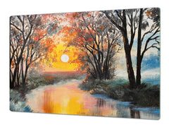 GIGANTIC CUTTING BOARD and Cooktop Cover- Image Series DD05A Sunset