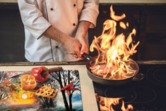 GIGANTIC CUTTING BOARD and Cooktop Cover- Image Series DD05A Sunset