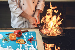 HUGE TEMPERED GLASS COOKTOP COVER - DD30 Christmas Series: Winter view