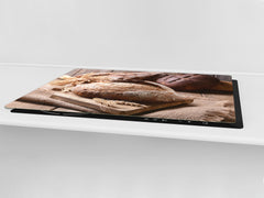 HUGE TEMPERED GLASS CHOPPING BOARD – Bread and flour series DD09 Fresh bread 2