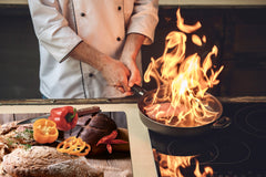 HUGE TEMPERED GLASS CHOPPING BOARD – Bread and flour series DD09 Fresh bread 2