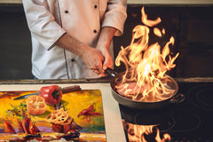 GIGANTIC CUTTING BOARD and Cooktop Cover- Image Series DD05A Rough sea