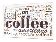 GIGANTIC CUTTING BOARD and Cooktop Cover - Expressions Series DD17 Coffee americano
