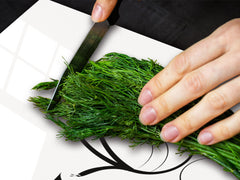 ENORMOUS Tempered GLASS Chopping Board - Flower series DD06A Fiore di loto