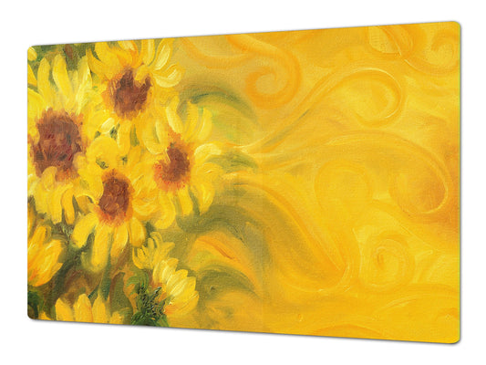GIGANTIC CUTTING BOARD and Cooktop Cover- Image Series DD05A Sunflowers 4