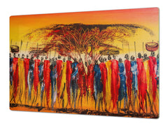 HUGE TEMPERED GLASS COOKTOP COVER - Egyptian Series DD15 African women