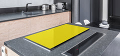Enorme Tagliere in vetro - Asse da cucina; Serie di colori DD22A: Giallo Tenue