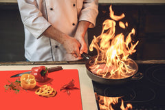 Tablas de servicio de restaurante: protector de encimera ; Serie de colores DD22A Rojo naranja