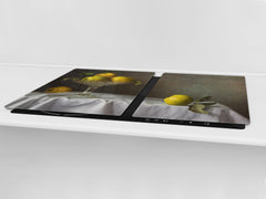 UNIQUE Tempered GLASS Kitchen Board Fruit and Vegetables series DD02 Apples