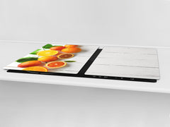 UNIQUE Tempered GLASS Kitchen Board Fruit and Vegetables series DD02 Oranges