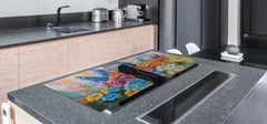 GIGANTIC CUTTING BOARD and Cooktop Cover- Image Series DD05A Flowers 4
