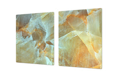 Gigantic Worktop saver and Pastry Board - Tempered GLASS Cutting Board DD21 Marbles 1 Series: Amber onyx