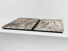 ENORMOUS Tempered GLASS Chopping Board - Induction Cooktop Cover DD36 Textures and tiles 2 Series: Growth rings 1