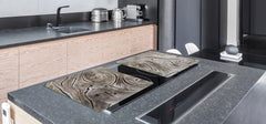 ENORMOUS Tempered GLASS Chopping Board - Induction Cooktop Cover DD36 Textures and tiles 2 Series: Growth rings 1