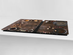 Worktop saver and Pastry Board – Glass Kitchen Board- Coffee series DD07 Teapot with coffee 1