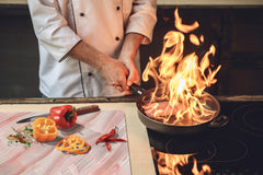 UNIQUE Tempered GLASS Kitchen Board – Impact & Scratch Resistant Cooktop cover DD32 Marbles 2 Series: Carrara pink marble