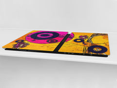 Worktop saver and Pastry Board – Cooktop saver; Series: Outside Series DD19 Purple circles