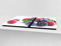 UNIQUE Tempered GLASS Kitchen Board Fruit and Vegetables series DD02 Forest fruits