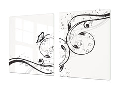 Induction Cooktop Cover – Glass Worktop saver: Fantasy and fairy-tale series DD18 Butterfly