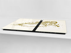 HUGE TEMPERED GLASS COOKTOP COVER - DD30 Christmas Series: Golden angel