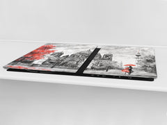GIGANTIC CUTTING BOARD and Cooktop Cover- Image Series DD05A Romantic walk 1