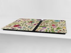 ENORMOUS Tempered GLASS Chopping Board - Flower series DD06A Sahara Deco