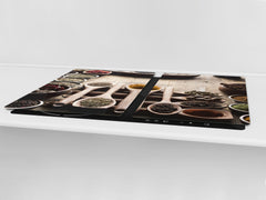 Cutting Board and Worktop Saver – SPLASHBACKS: A spice series DD03B Mosaic with spices 8