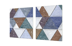 ENORMOUS Tempered GLASS Chopping Board - Induction Cooktop Cover DD36 Textures and tiles 2 Series: Colourful tiles