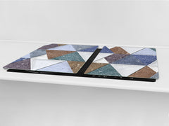 ENORMOUS Tempered GLASS Chopping Board - Induction Cooktop Cover DD36 Textures and tiles 2 Series: Colourful tiles