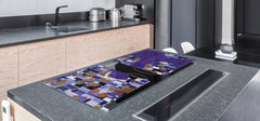 UNIQUE Tempered GLASS Kitchen Board – Abstract Series DD14 Colored circles