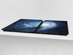 Induction Cooktop Cover – Glass Worktop saver: Fantasy and fairy-tale series DD18 A bridge to the universe