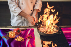 UNIQUE Tempered GLASS Kitchen Board – Impact & Scratch Resistant Cooktop cover – SINGLE: 80 x 52 cm; DOUBLE: 40 x 52 cm; DD39 Colourful Variety Series: Colourful silk